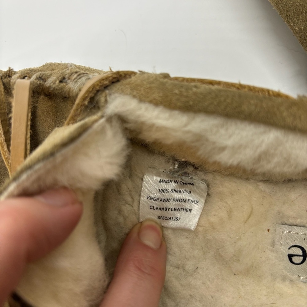 Quince Australian Shearling Moccasin Slipper - tan -8 - Picture 11 of 12